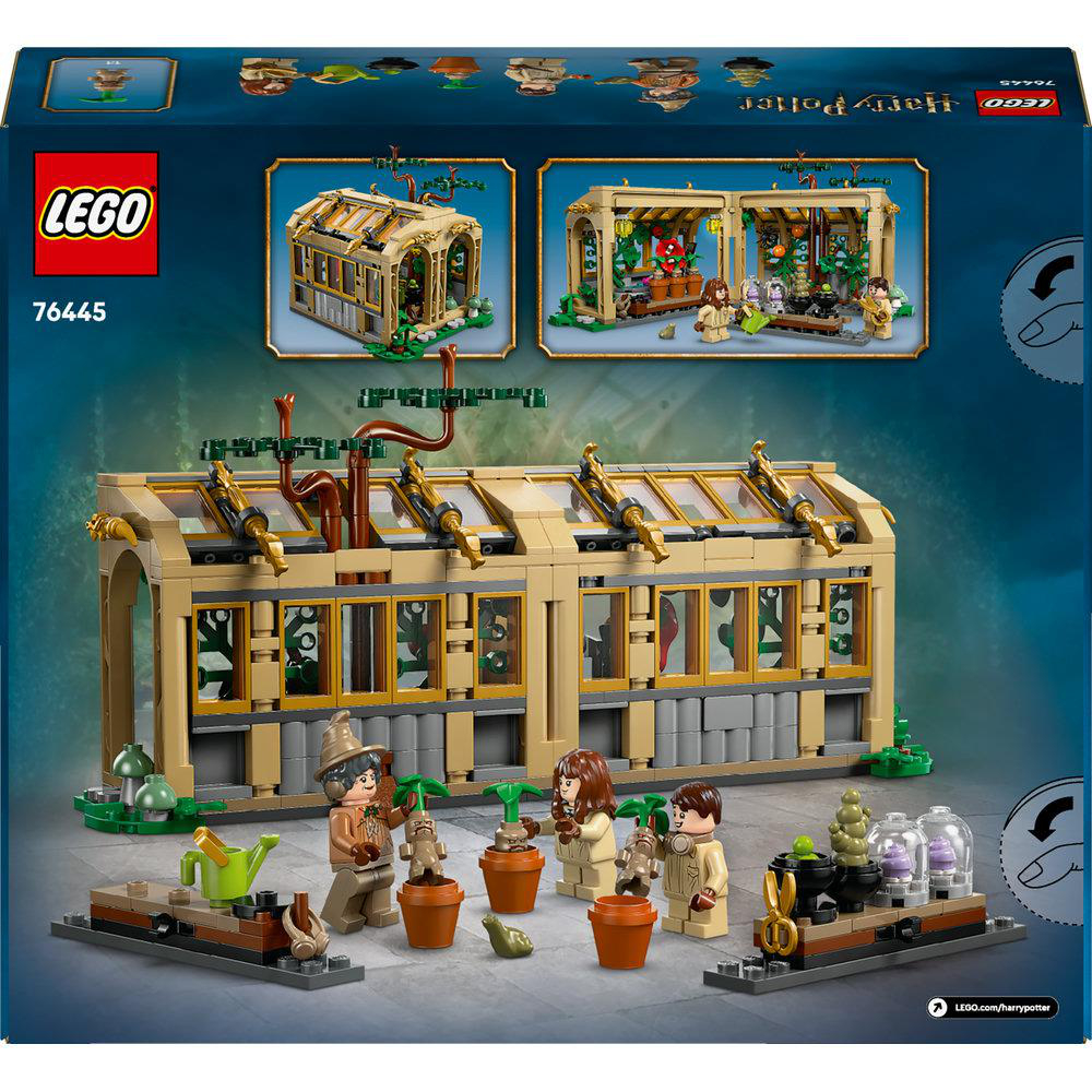 LEGO Harry Potter Set-Rückseite der Box mit dem Modell der Hogwarts-Kräuterkunde.