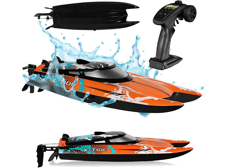 Łódź zdalnie sterowana OVERMAX X-Tide Pomarańczowy