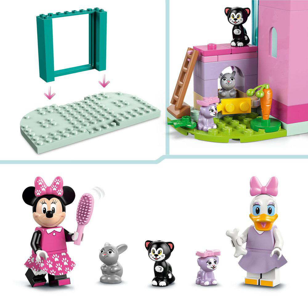 Verschiedene Lego-Teile mit Minnie Mouse und Daisy Duck Figuren.