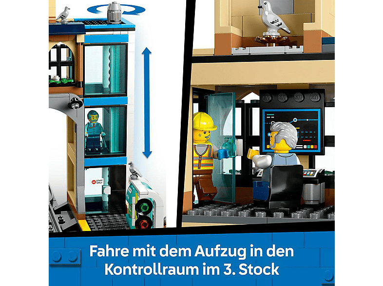 LEGO City 60469 Hauptbahnhof Bausatz, Mehrfarbig