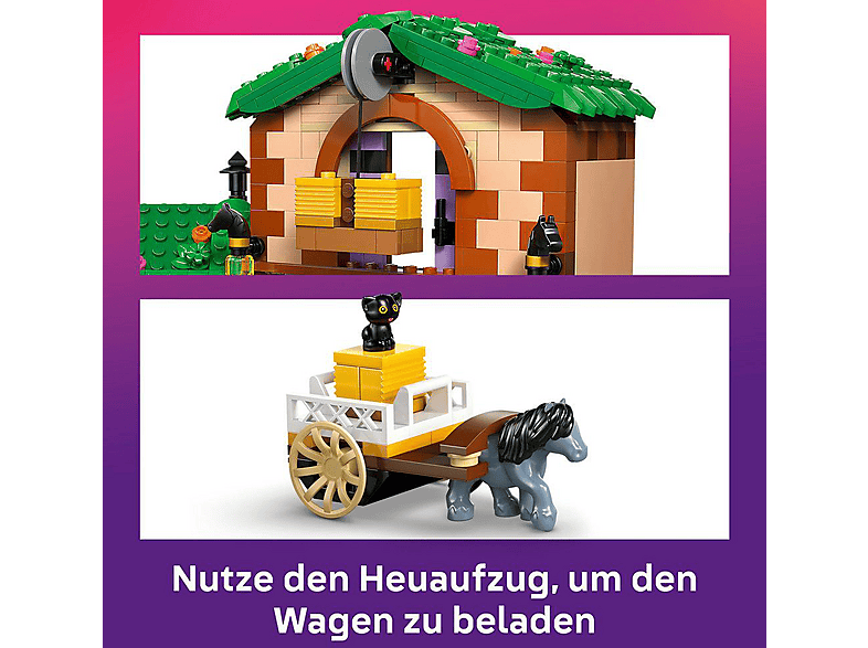 LEGO Friends 42654 Ponyhof & Stall Bausatz, Mehrfarbig