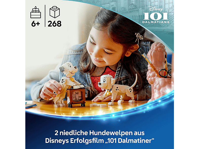 Lego Disney Classic 43271 Die Welpen Lucky und Penny aus 101 Dalmatiner Bausatz, Mehrfarbig — Foto 2 von 5