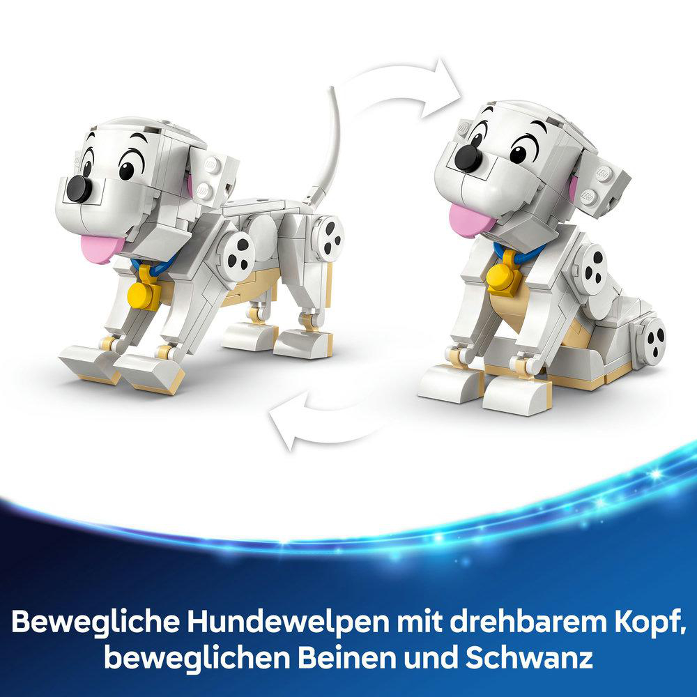 LEGO Dalmatiner-Welpen. Enthält zwei Dalmatiner-Welpen mit beweglichen Köpfen, Beinen und Schwänzen.