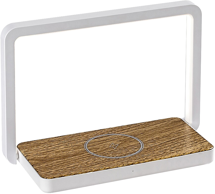 RÁBALUX Buldus LED beltéri asztali lámpa, 4W, tölgy-fehér (76005)