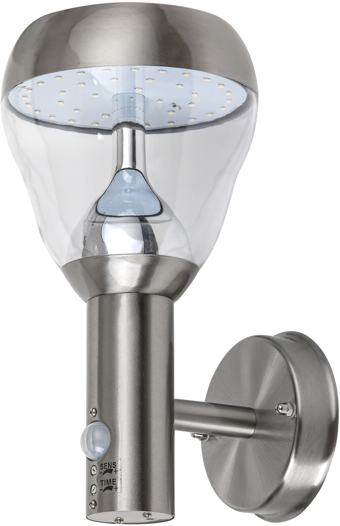 RÁBALUX Amalfi LED kültéri fali lámpa, mozgásérzékelővel, 8,5W, króm (7920)