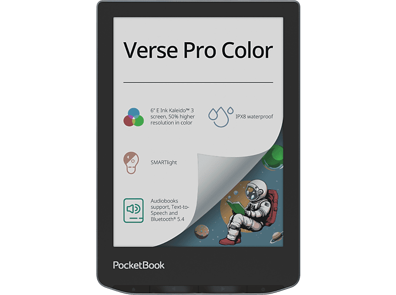 POCKETBOOK Verse Pro Color 6'' 16 GB Spatwaterbestendig Stormachtige Zee Grijs