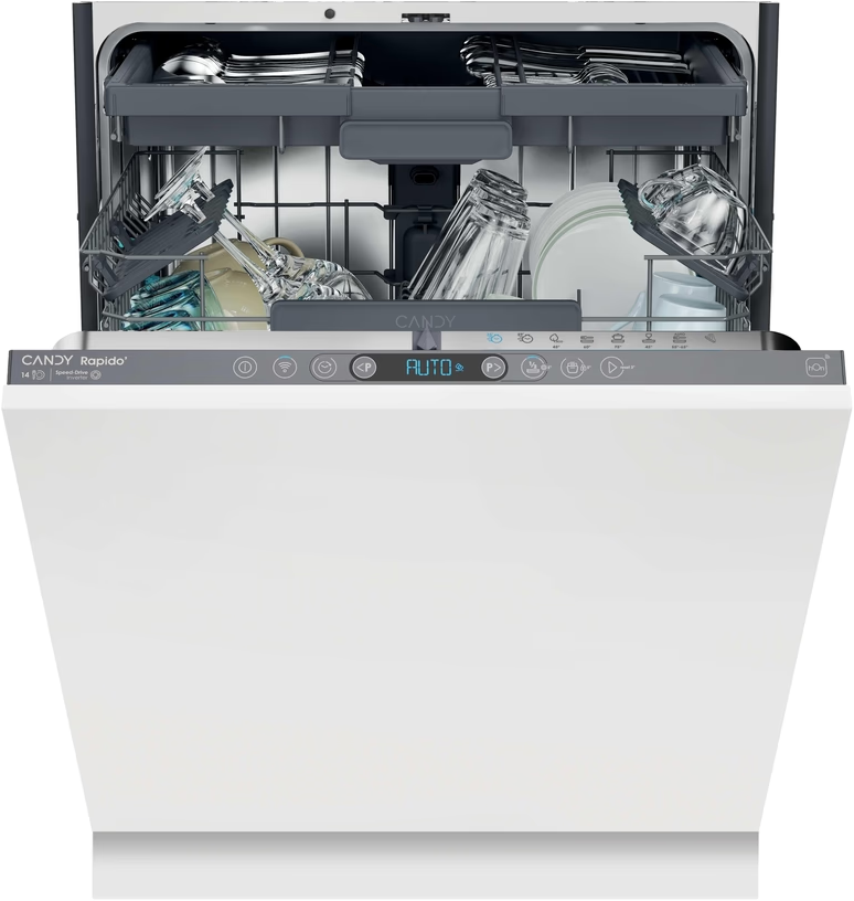 CANDY CI 4C4F1A Beépíthető keskeny mosogatógép