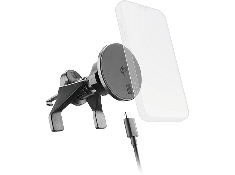 Soporte móvil - CellularLine MAG Qi2 HOLDER, Carga magnética, Smartphone, Negro