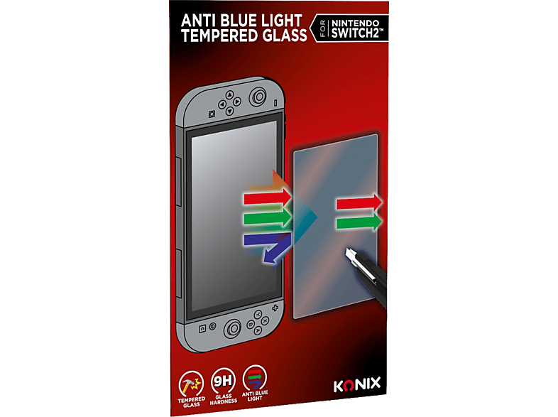 KONIX Tempered Glass Anti Blue Schutzfolie, Transparent