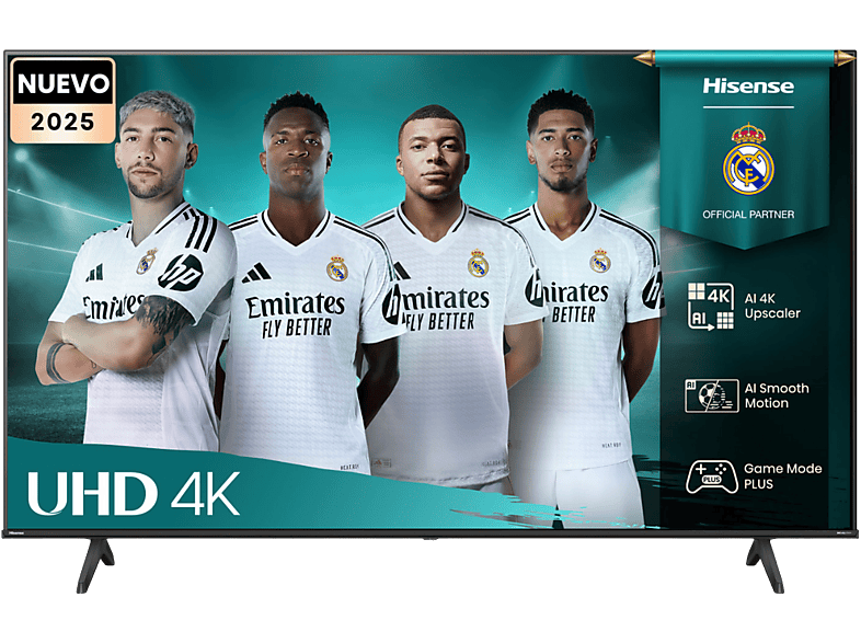 TV LED 85" - Hisense 85A6Q, UHD 4K, Quad Core/MT9603, IA 4K Upscaler, Modo Juego Plus, Control por voz, Negro