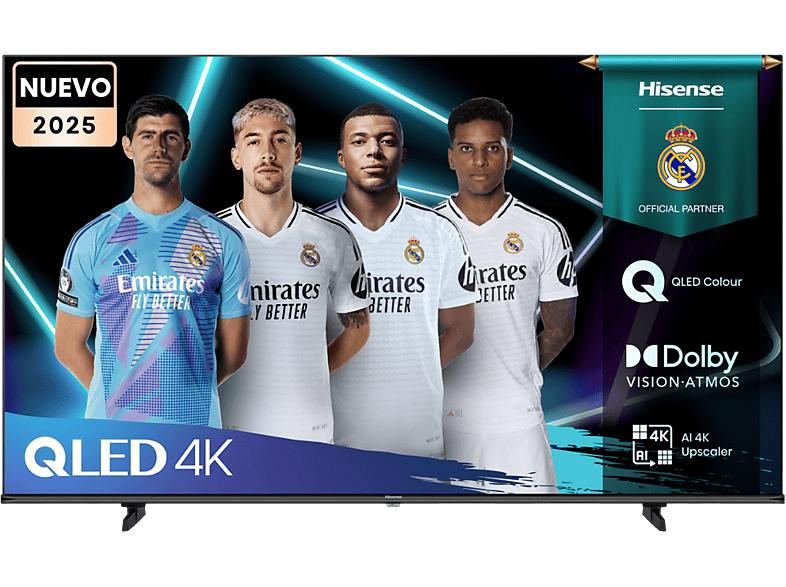 TV QLED 85" - Hisense 85E7Q, UHD 4K, Quad Core/MT9603, IA 4K Upscaler, Modo Juego Plus, Sensor de luz, Negro