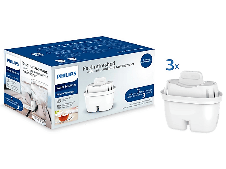 Wkład filtrujący PHILIPS Micro X-Clean AWP211/58 3szt. Biały