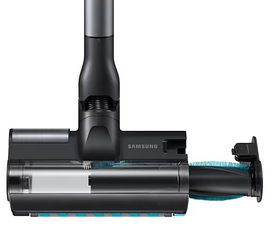 Zbliżenie na głowicę czyszczącą odkurzacza Samsung.