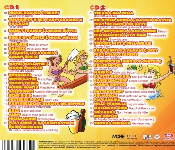 Albumcover: Cartoon-Frauen auf einem Boot, Text: 100 Jahre Garantie, und Titelliste auf der Rückseite. More Edel Vertrieb.