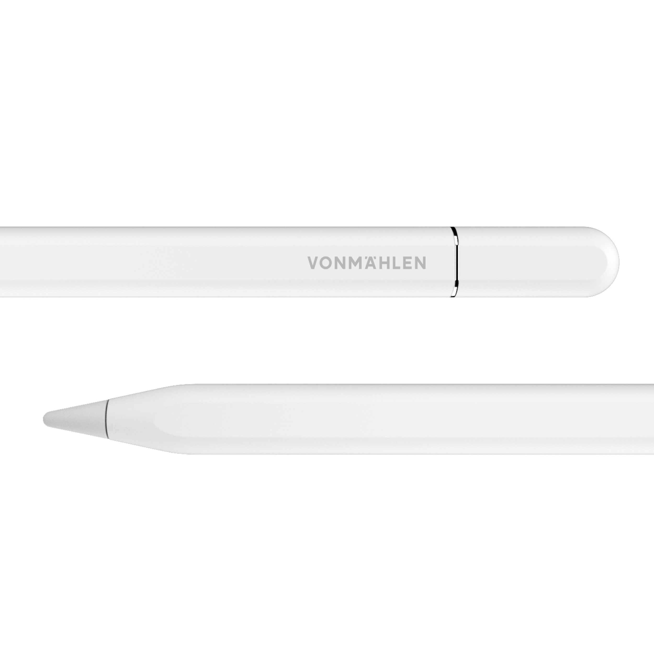 Ein weißer Stift mit der Marke "VONMÄHLEN" auf der Seite.