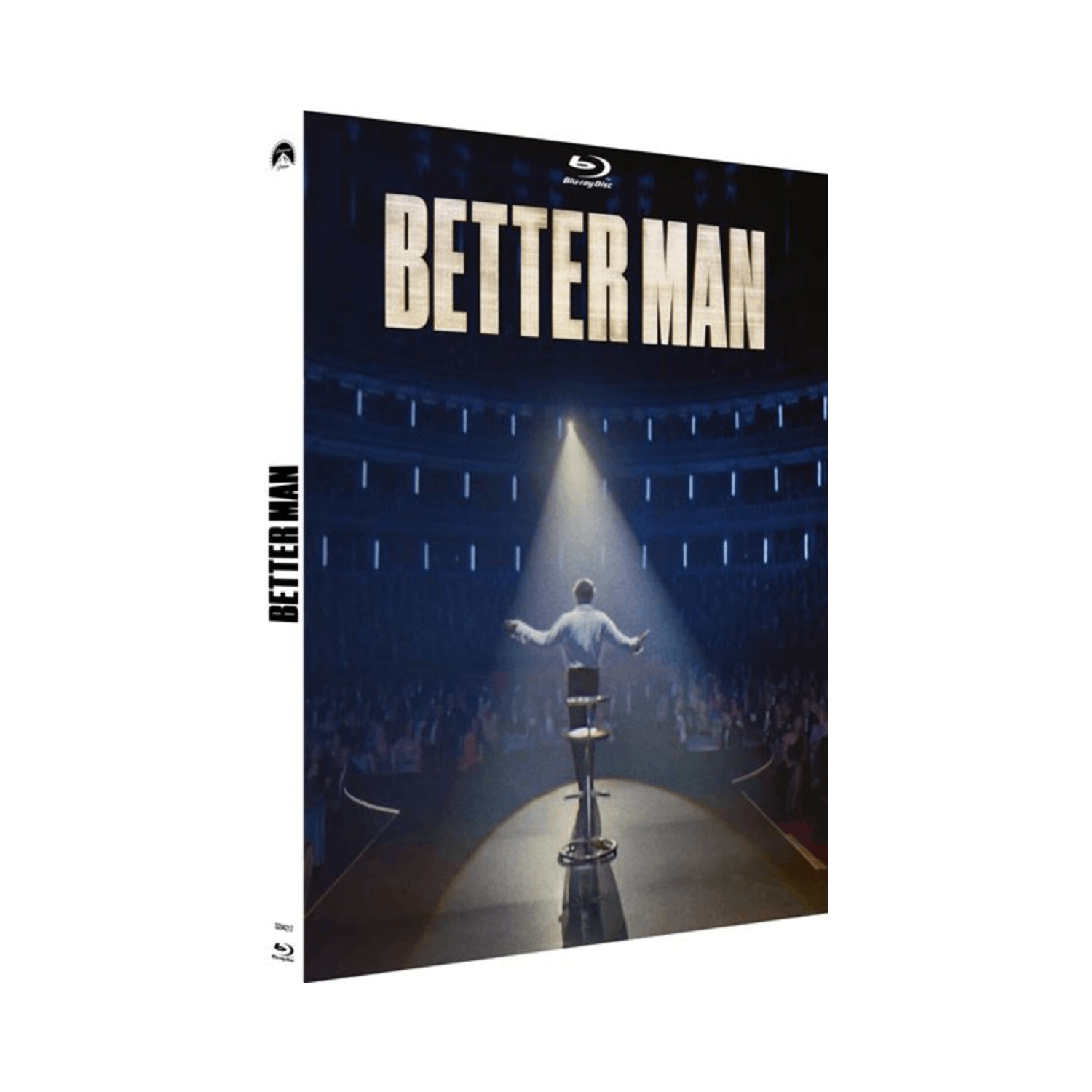 Un boîtier de DVD de film avec un homme sur scène.