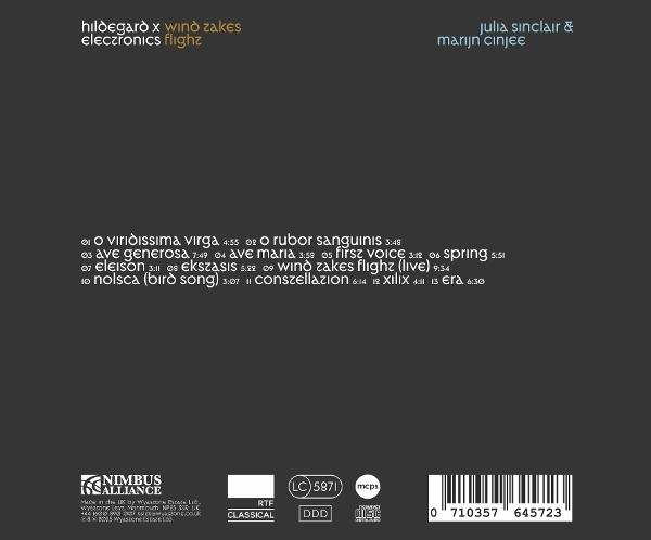Rückseite des Albums mit Text, einschließlich Trackliste und Credits.