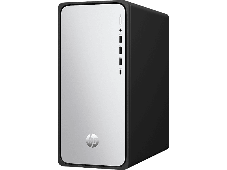 HP OmniDesk Desktop M02-0906ng Desktop PC, Intel® Core™ i3 Prozessor 14100, 8 GB RAM SSD, UHD Graphics, Windows 11 Home, Meteor Silver/Jack Black — Foto 3 von 4