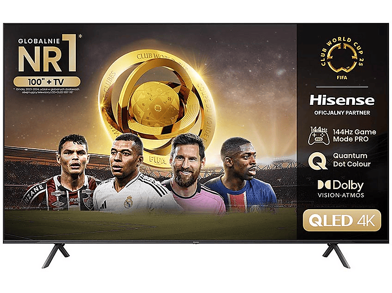 PRODUKT PO EKSPOZYCJI - Telewizor QLED HISENSE 85E7NQ Pro 85" 4K 144Hz VIDAA U7 Quantum Dot Colour