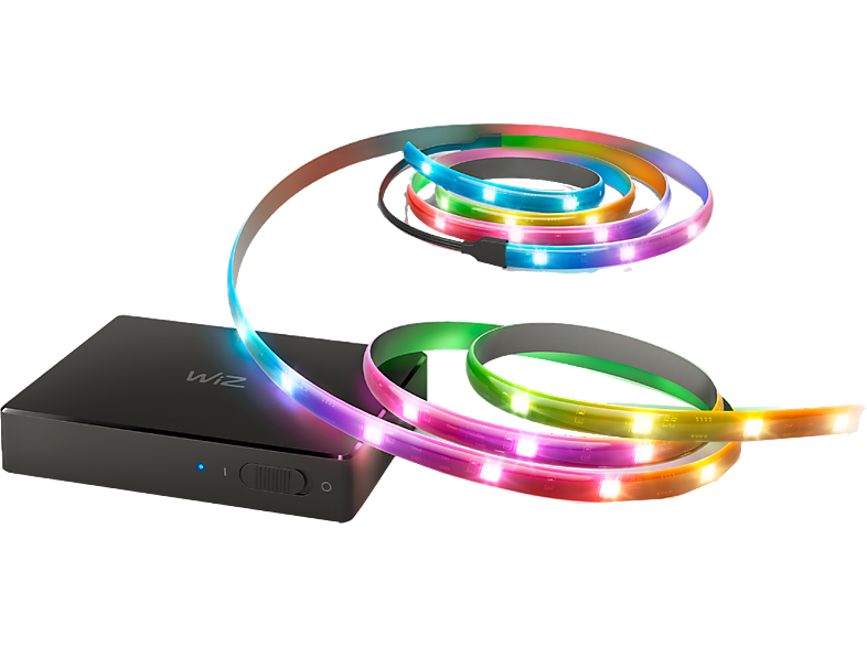 Tira LED - WiZ HDMI Sync Box con retroiluminación, Para TV de 55"-65", WiFi: Wireless G, Google o Alexa, Negro