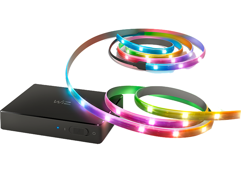 Tira LED - WiZ HDMI Sync Box con retroiluminación, Para TV de 75"-85", WiFi: Wireless G, Google o Alexa, Negro