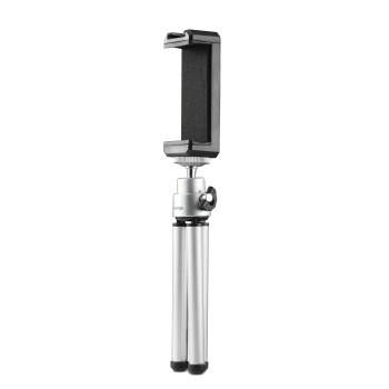 Akıllı telefon için gümüş tripod.