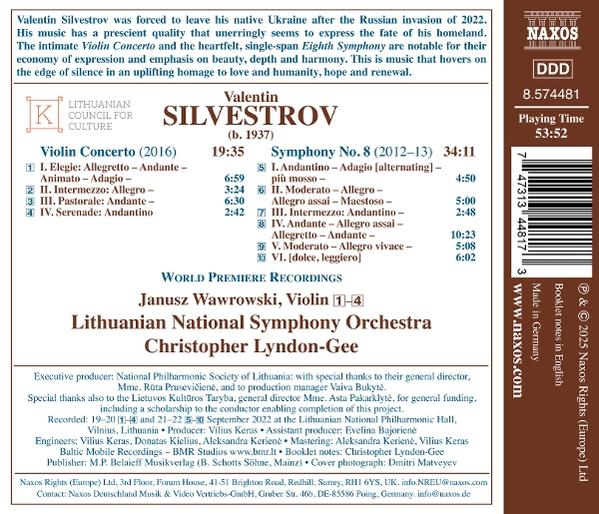 Rückseite einer CD mit Text und einer Titelliste sowie den Namen der Künstler und einem Logo.