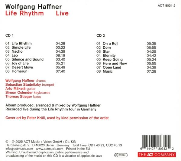 Albumcover mit Text und einer Liste von Songs.