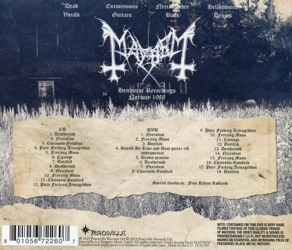 Albumcover mit Text und Logo, Schwarzweiß.