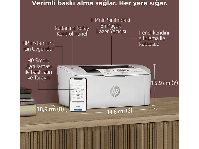 HP LaserJet M111w Yazıcı Beyaz 7MD68A Fiyat & Özellik | MediaMarkt