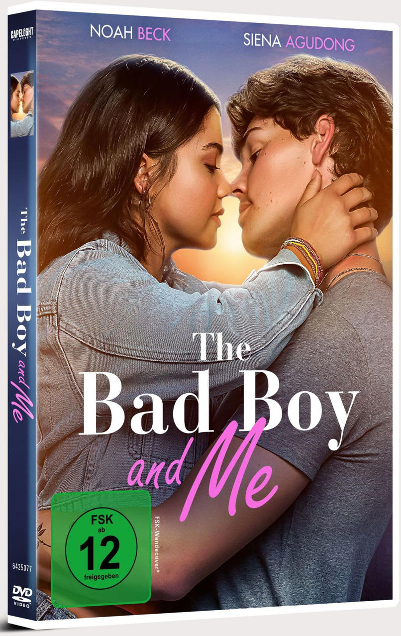 Filmposter für "The Bad Boy and Me", ein Paar umarmt sich und ist kurz davor, sich zu küssen.