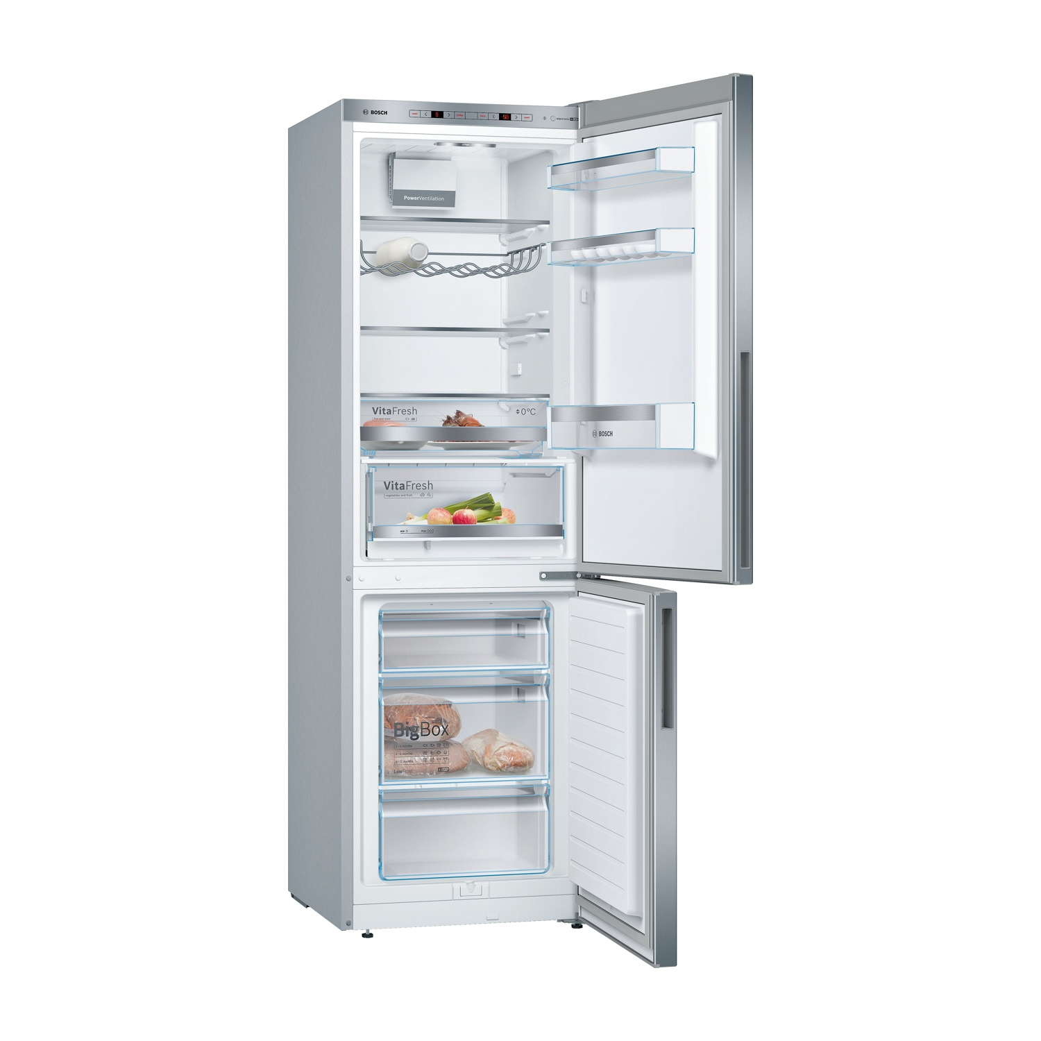 Frigorifero Combinato Bosch Serie 6 - LowFrost, VitaFresh, Inverter, Acciaio - Foto 9