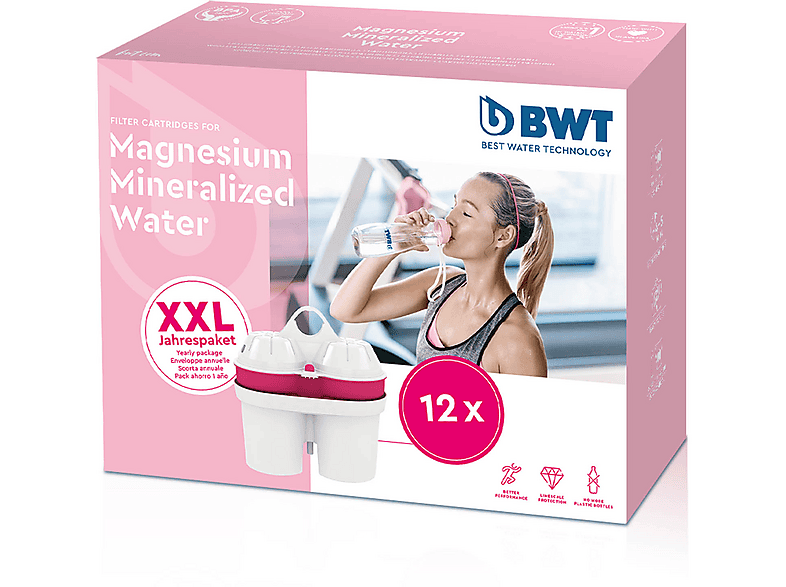 BWT 814530-A 12er Pack Magnesium Mineralized, Filterkartusche, ca. 120 Liter (pro Kartusche), Weiß — Foto 2 von 4