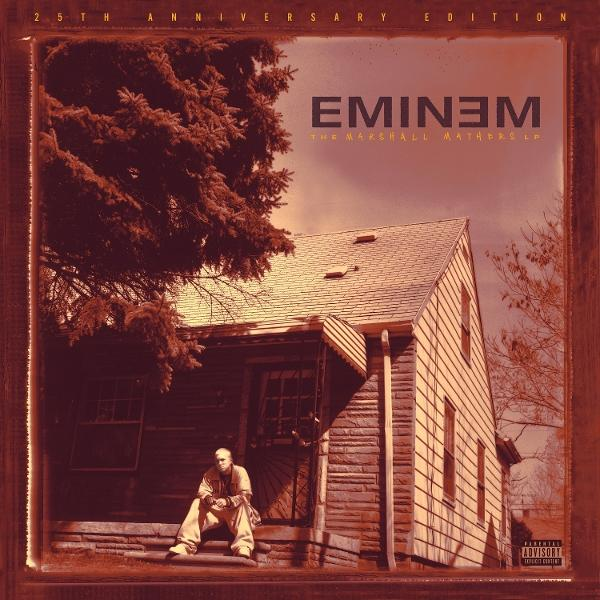 Eminem-Albumcover: The Marshall Mathers LP, mit seinem Elternhaus.