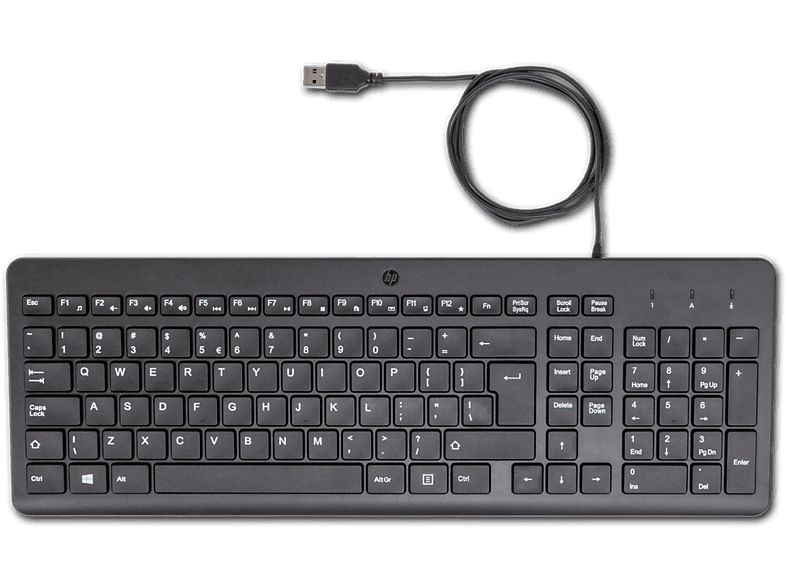 HP 150 Via Kabel Toetsenbord Zwart afbeelding