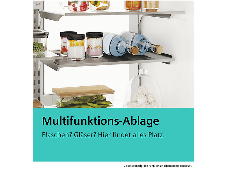 Siemens KF96DPPEA iQ700 Kühl- und Gefrierkombination (574 l, E, 1830 mm hoch, No Frost (verminderte Eisbildung), Gebürsteter Stahl, AntiFingerprint) — Foto 3 von 5