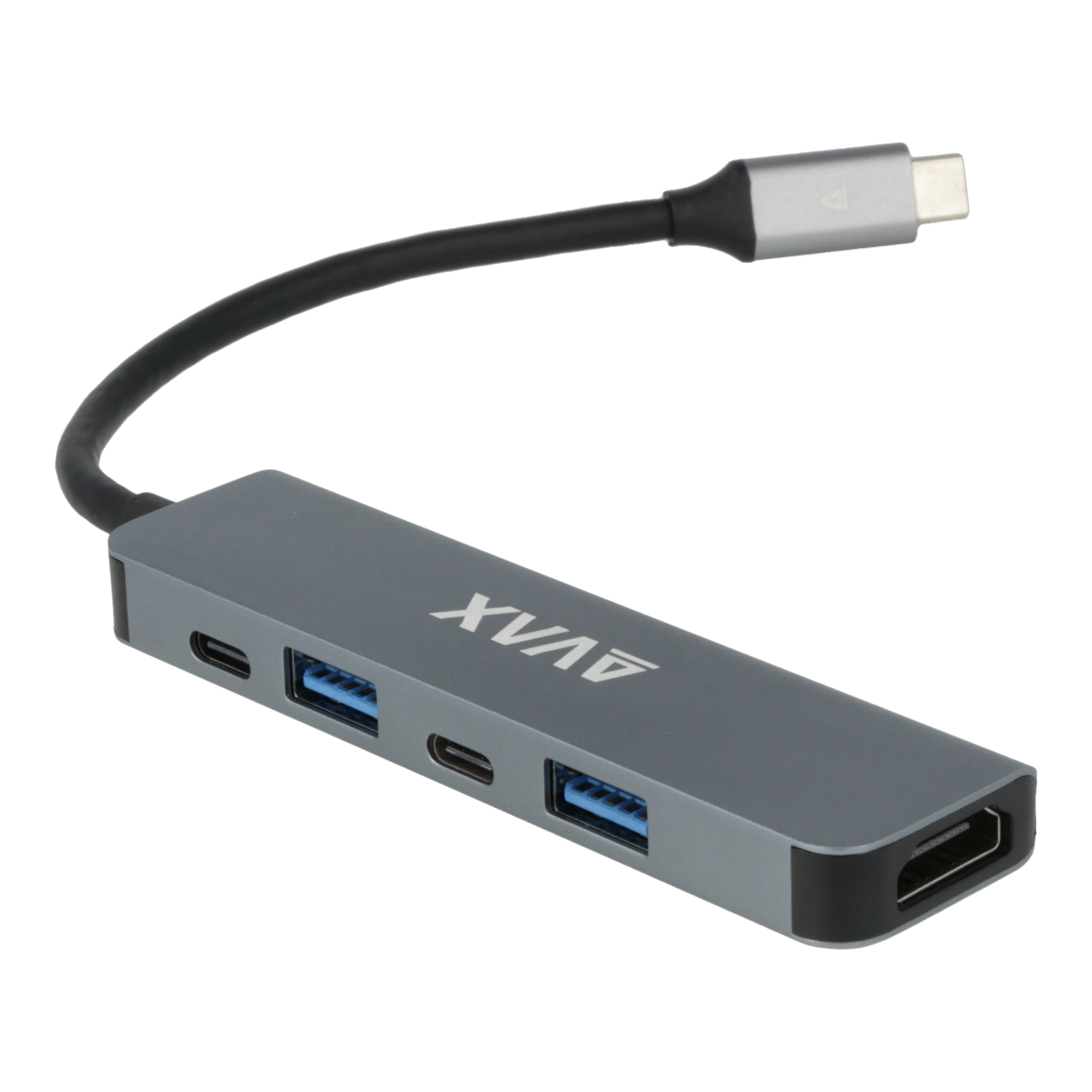 AVAX CONNECT+ 5in1 USB-C MultiPort adapter, 2x USB Type-C, USB-A, HDMI, PD100W (HB611)