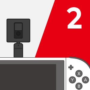 Bir talimatın 2. adımı. Bir Nintendo Switch ve bir kamera cihazı gösteriliyor.