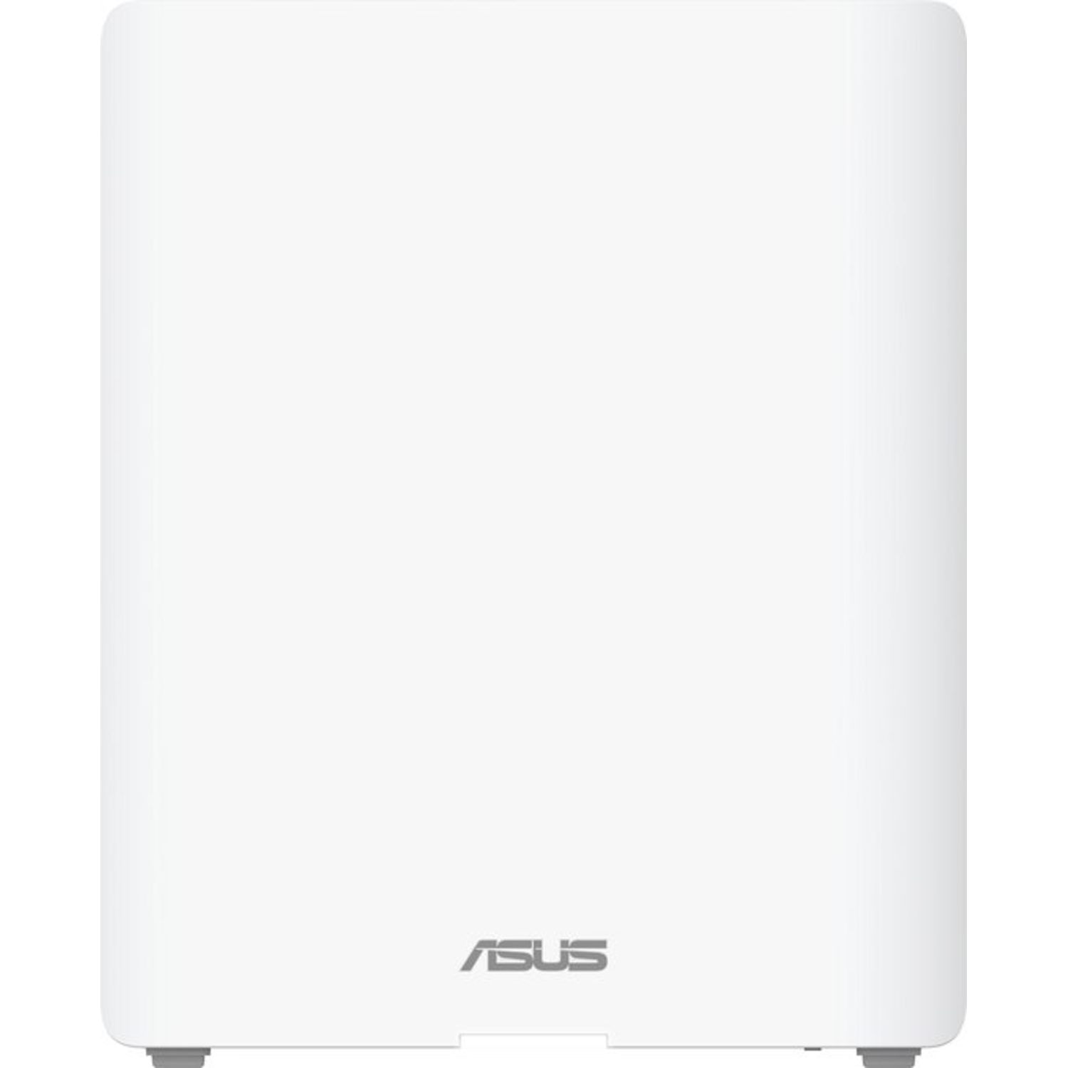 Een witte ASUS ZenWiFi router. Het is een rechthoekig blok met het ASUS-logo onderaan.