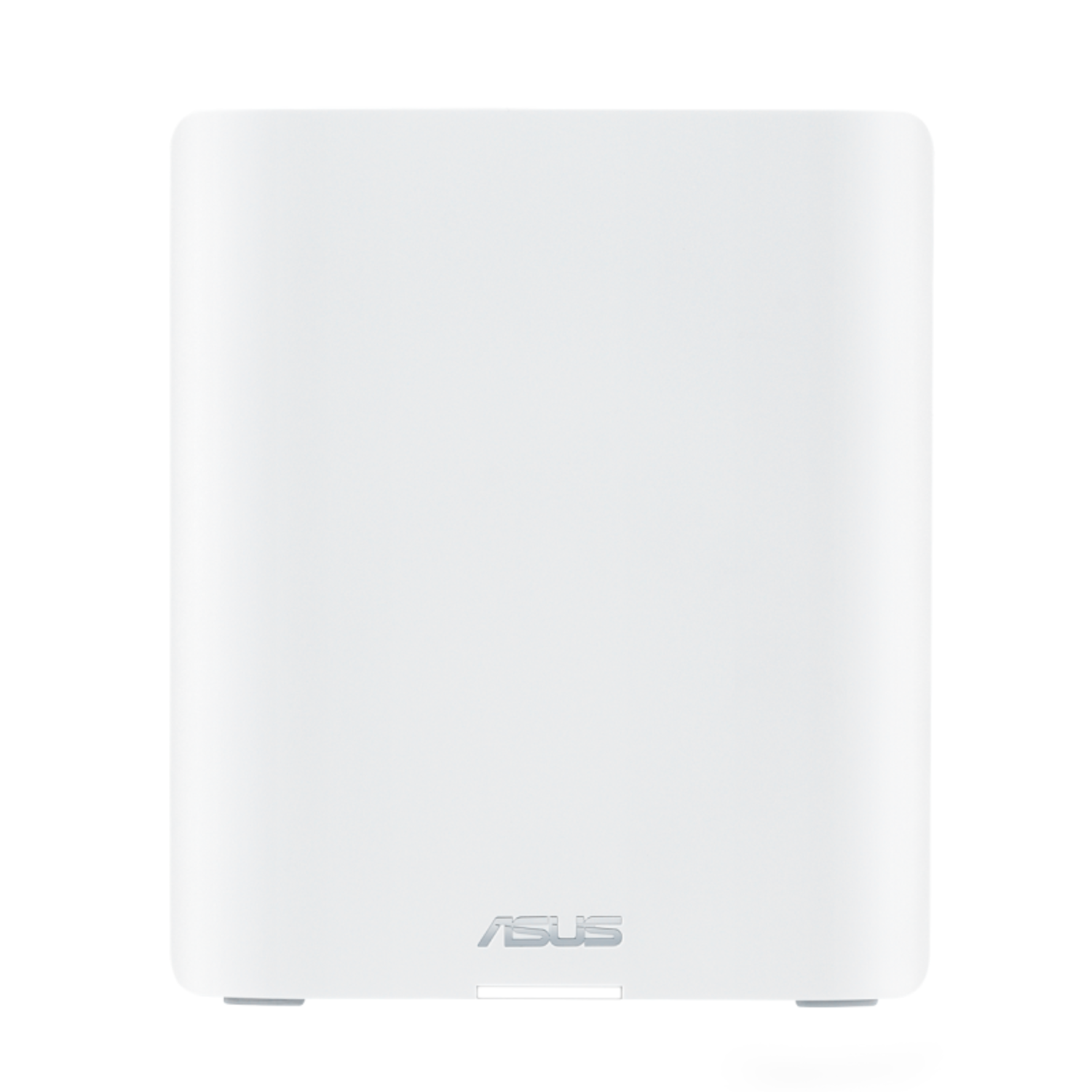 White ASUS ZenWiFi router on a white background. ASUS logo at the bottom.