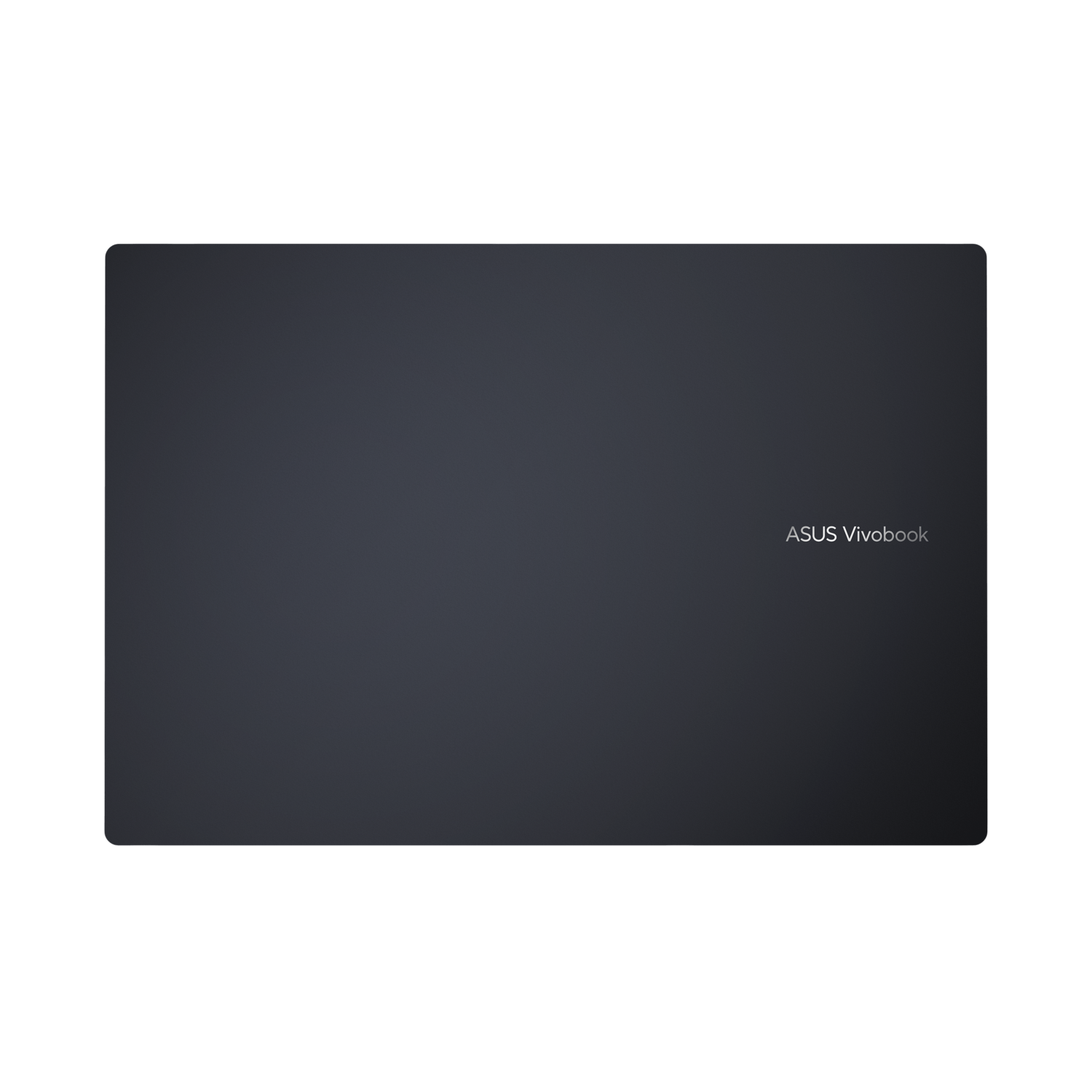 ASUS Vivobook laptop. Closed, black color. ASUS Vivobook logo is visible.