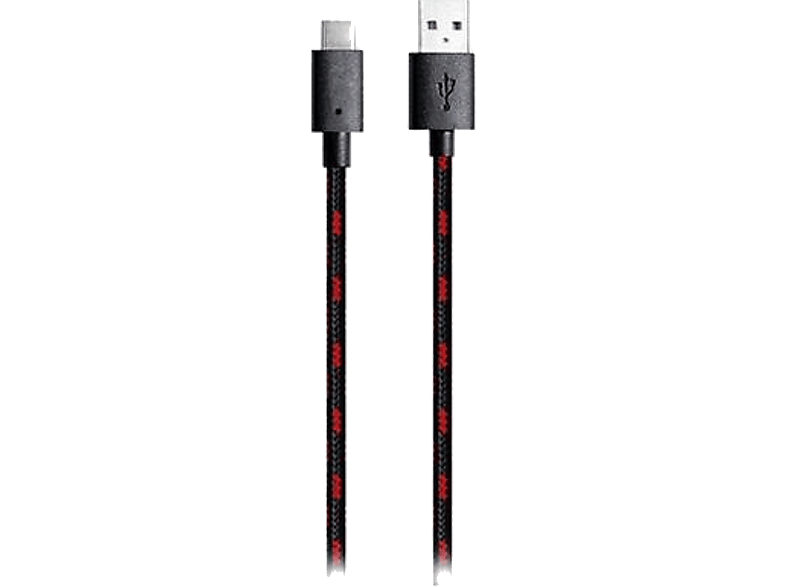 Cable USB a C - Ardistel, Compatible con Mando Pro, Para Nintendo Switch, 3 m, Negro, Rojo