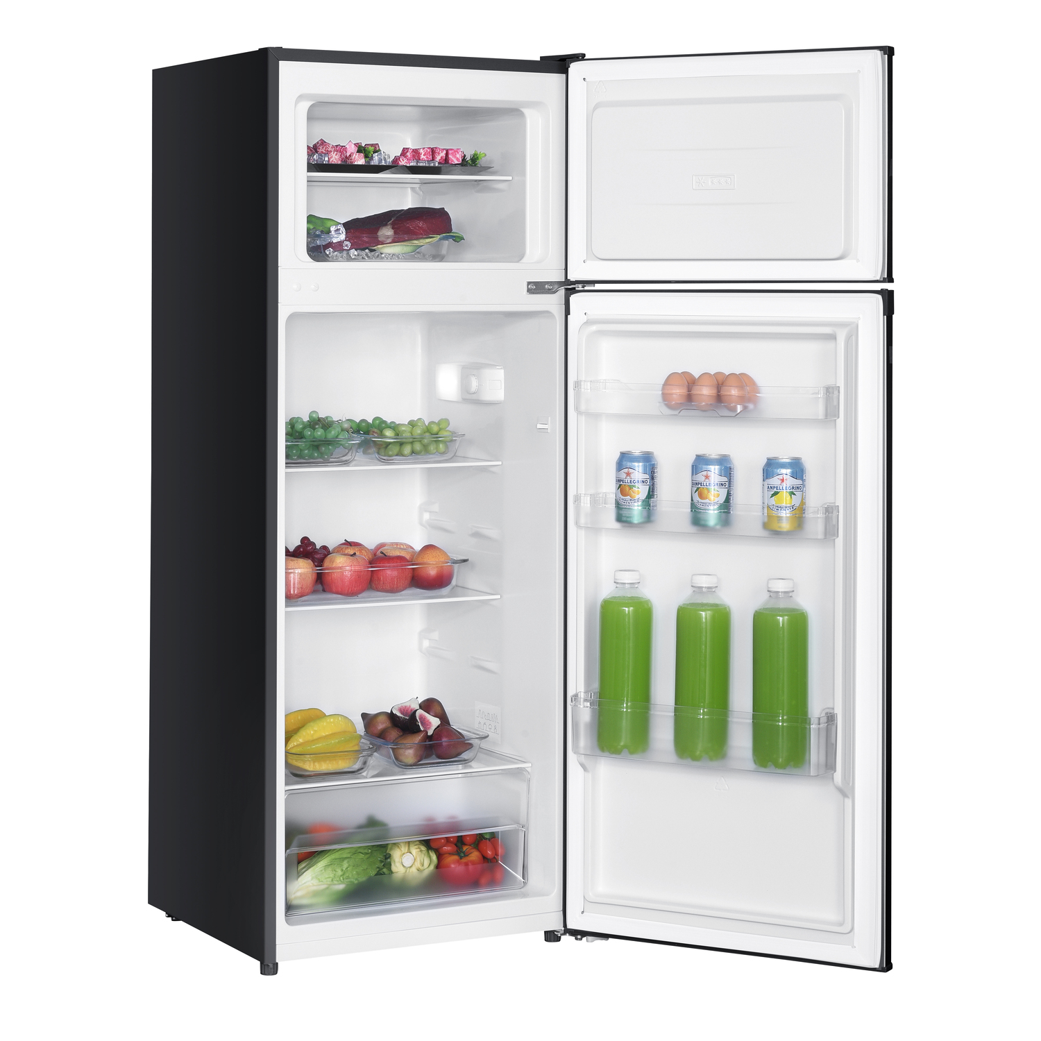 Refrigerator component. White, rectangular module with a dial and small screen.