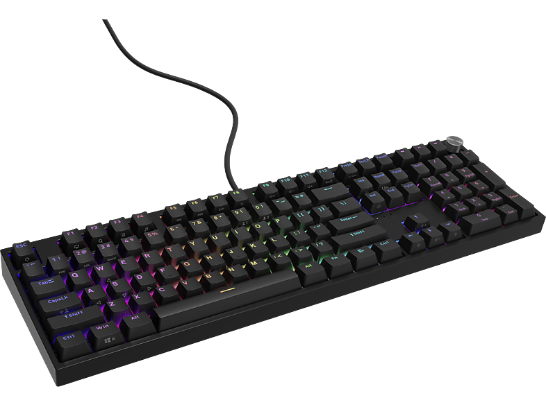 Klawiatura Genesis Thor 404 czarna RGB Gateron Yellow Pro – zdjęcie 2