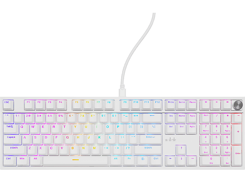 Genesis Thor 404 US RGB Outemu Peach Silent Biały