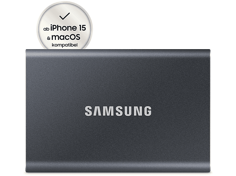 SAMSUNG T7 Festplatte, 4 TB SSD, extern, Titan grey