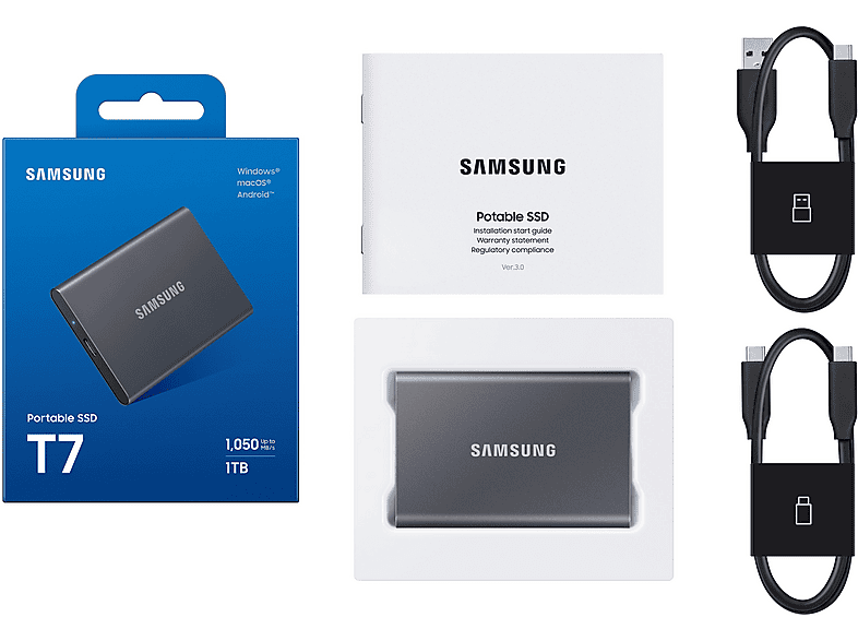SAMSUNG Portable SSD T7 Festplatte (1 TB) | MediaMarkt