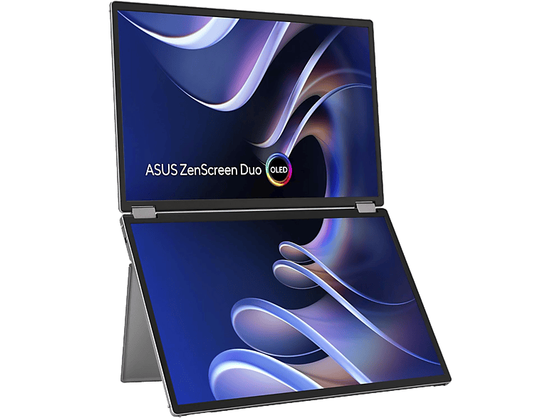 Monitor - ASUS ZenScreen Duo MQ149CD, Dos Paneles OLED 14" Full-HD, 60 Hz, 1 ms GtG, OLED, DisplayHDR™ 400 True Black, Antideslumbrante