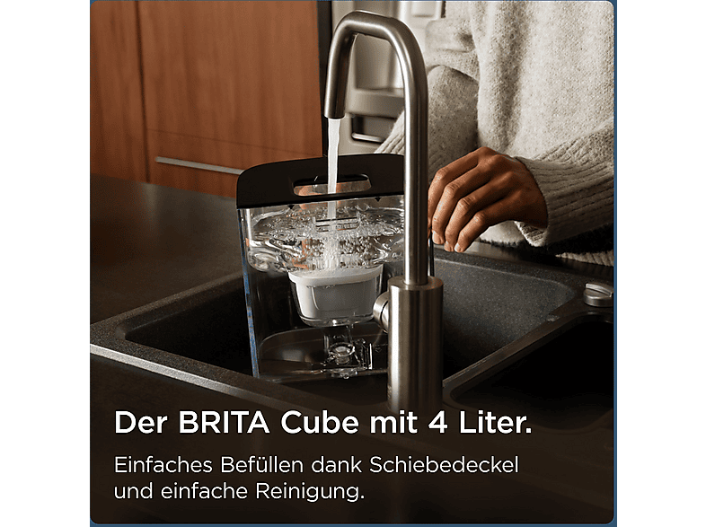 BRITA CUBE Heißwasserspender, Schwarz