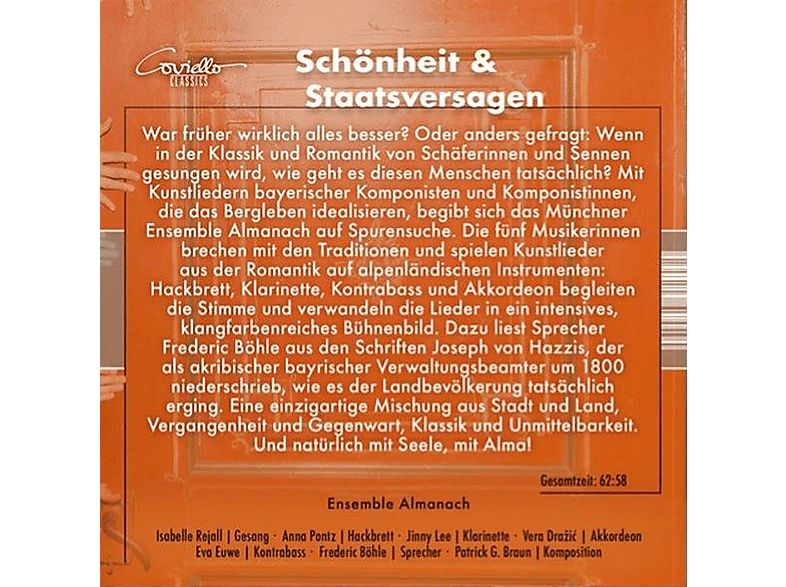 Thumbnail - Ensemble Almanach - Schönheit & Staatsversagen (CD)